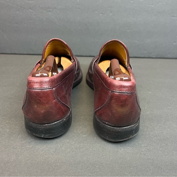 Allen Edmonds Men's Size 10 C Burgundy Leather Loafers Made In USA - Picture 8 of 9